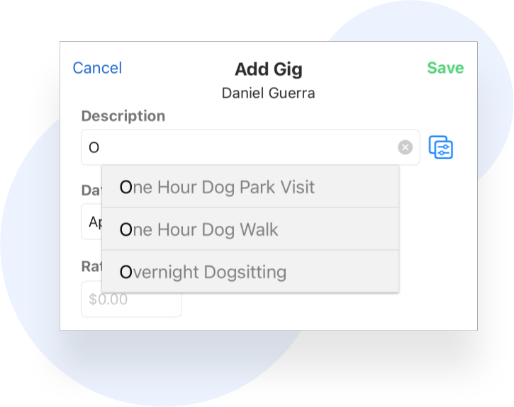 gig autocomplete