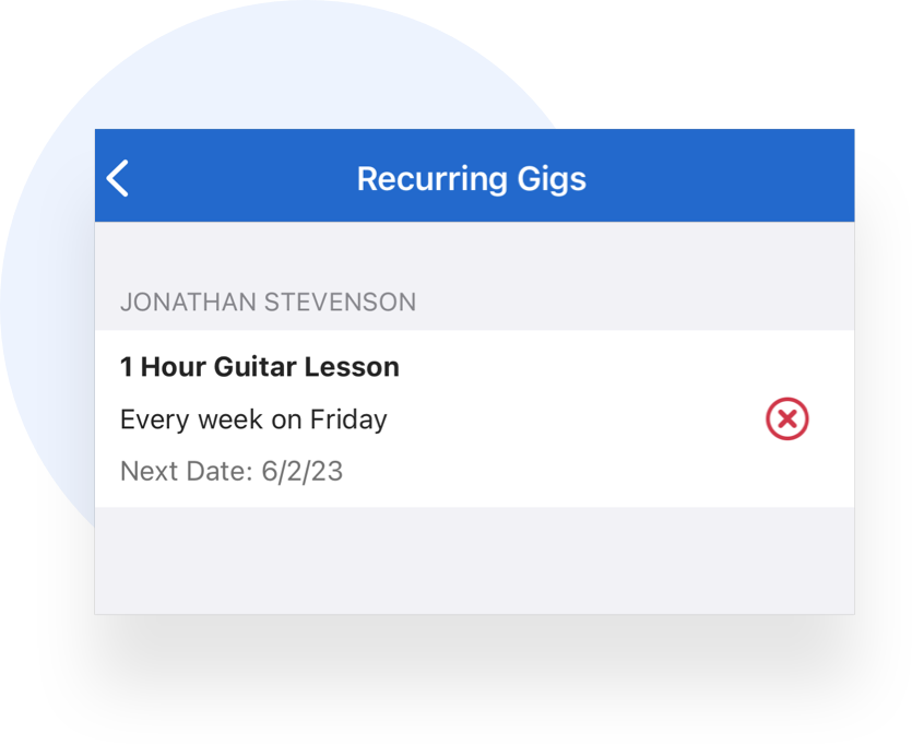 manage recurring gigs